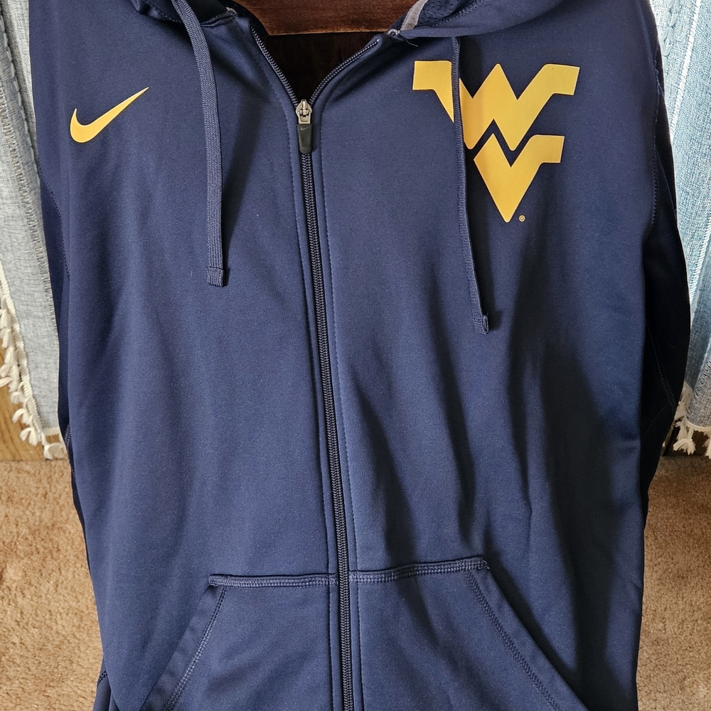Nike WVU West Virginia Mountaineers Therma-Fit Zip Hoodie 2xl